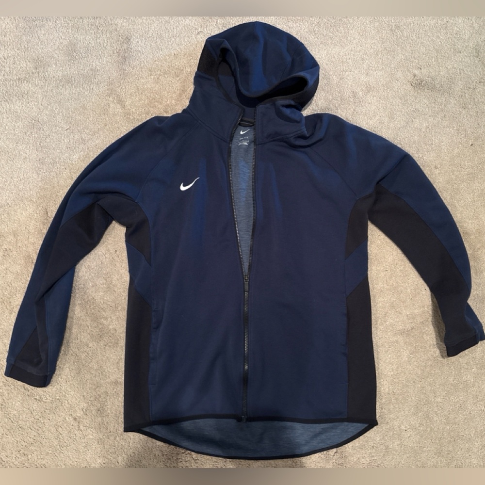 Nike Dri-FIT Full Zip Hooded Jacket Men’s Large Navy/Black